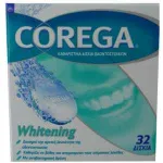 Corega Whitening Καθαριστικά Δισκία Οδοντοστοιχιών - Περιποίηση οδοντοστοιχειών στο Pharmakeio Online