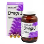 Health Aid Omega 3 750mg (EPA 425mg, DHA 325mg) Capsules 60's - Λιπαρά οξέα- Ω3-Ω6-Ω9 στο Pharmakeio Online