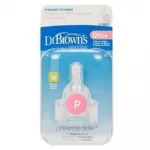 DR BROWN'S ΓΙΑ ΠΡΟΩΡΑ ΜΩΡΑ ΘΗΛΗ ΣΙΛΙΚΟΝΗΣ ΓΙΑ ΜΠΙΜΠΕΡΟ ΜΕ ΣΤΕΝΟ ΛΑΙΜΟ 0Μ+ 292-RGX 2 TMX - Θηλές στο Pharmakeio Online