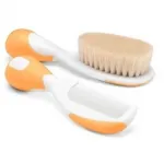 Chicco Brush & Comb Βούρτσα & Χτένα 0m+ 2 Τεμάχια Χρώμα Πορτοκαλί - Χτένες-βούρτσες στο Pharmakeio Online