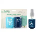Dr.Browns Προστατευτικό γυάλινου μπουκαλιού 120 ml μπλε-γαλάζιο  2 τεμ. κωδ 885 - Αξεσουάρ μπιμπερό στο Pharmakeio Online