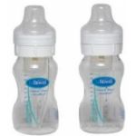 Dr. Brown's Διάφανο πλαστικό μπουκάλι 240 ml με φαρδύ λαιμό 2 τεμάχια (κωδ.460)