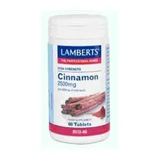 LAMBERTS CINNAMON 2500mg 60tabs ΚΑΝΕΛΛΑ - Βοηθήματα για σακχαρώδη διαβήτη στο Pharmakeio Online