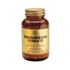 MAGNESIUM CITRATE 200mg tabs 60s  Solgar - Μαγνήσιο στο Pharmakeio Online