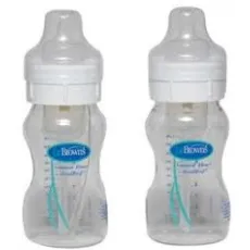 Dr. Brown's Διάφανο πλαστικό μπουκάλι 240 ml με φαρδύ λαιμό 2 τεμάχια (κωδ.460) - Μπιμπερό στο Pharmakeio Online