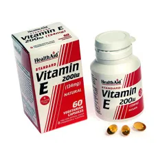 Health Aid Vitamin E 200iu Natural vegetarian capsules 60s - Αντιοξειδωτικά στο Pharmakeio Online