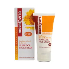 Macrovita Sun block face cream Αντηλιακή SPF 30+ - Ενυδάτωση προσώπου στο Pharmakeio Online
