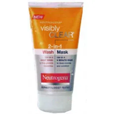 NEUTROGENA VISIBLY CLEAR 2 IN 1 WASH & MASK 150ML - Λιπαρό δέρμα-Ακμή στο Pharmakeio Online