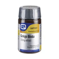 Ginkgo Biloba 150 mg Extract 7500mg, 60 tabs Quest Vitamins - Μνήμη-συγκέντρωση στο Pharmakeio Online