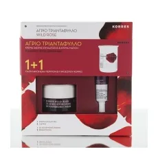 Korres Set Άγριο Τριαντάφυλλο για Κανονικές Ξηρές Επιδερμίδες & Δώρο η Κρέμα Ματιών - Μάτια στο Pharmakeio Online