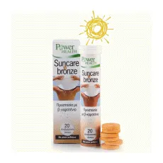 Power Health Suncare N' Bronze Συμπλήρωμα Ενίσχυσης Μαυρίσματος & Προστασίας από την Υπεριώδη Ακτινοβολία 20 Αναβράζοντα Δισκία - Γρήγορο μαύρισμα στο Pharmakeio Online