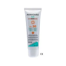 SYNCHROLINE AKNICARE SUN TEINTEE SPF 30, κρέμα προσώπου, προστατεύει από την ηλιακή ακτινοβολία (SPF30) ενώ παράλληλα έχει χρώμα παρέχοντας έτσι πλήρη κάλυψη των ατελειών, 50ML - Λιπαρό δέρμα στο Pharmakeio Online