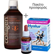 ABC KINITRON Πακέτο HyalurOn 30ml & Collagen Pro-Active Φράουλα ή λεμόνι 500ml - ΕΚΠΤΩΣΕΙΣ 20%- 30% στο Pharmakeio Online