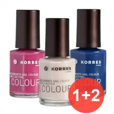 Korres Set  Βερνίκια Νυχιών 3 τεμάχια Cool Nights (1+2 δώρο) - Μανό στο Pharmakeio Online