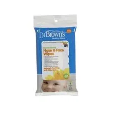 Dr. Brown's Nose & Face Wipes, Υγρά Μαντηλάκια Προσώπου - Μύτης, 30 τεμ. 002 - Μωρομάντηλα στο Pharmakeio Online