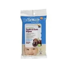 Dr. Brown's Tooth & Gum Wipes, Μωρομάντηλα δοντιών και ούλων, 0 μηνών +, 30 τεμ.001 - Οδοντόπαστες στο Pharmakeio Online