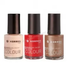 Korres - Nail Colour Set Peach-Bronze-Coral 1+2 ΔΩΡΟ - Μανό στο Pharmakeio Online