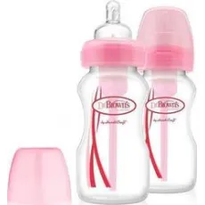 DR BROWN'S OPTIONS ΠΛΑΣΤΙΚΟ ΜΠΙΜΠΕΡΟ ΜΕ ΦΑΡΔΥ ΛΑΙΜΟ ΡΟΖ 2-270 ML 2 TMX WB 92305 - Μπιμπερό στο Pharmakeio Online