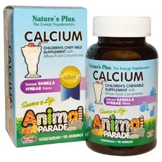 Nature's Plus Animal Parade Calcium with Natural vanilla sundae Flavor 90animals - Παιδικά συμπληρώματα στο Pharmakeio Online