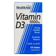 Health Aid Vitamin D3 1000IU 120veg.caps - Βιταμίνη D στο Pharmakeio Online