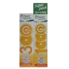 Power Health Vitamin C 1000mg 24αναβ.δισκία + ΔΩΡΟ Vitamin C 300mg 20αναβ.δισκία - Βιταμίνη C στο Pharmakeio Online