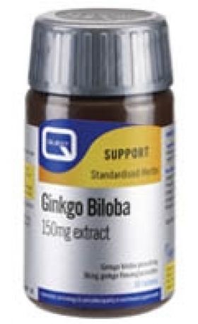 Ginkgo Biloba 150 mg Extract 7500mg, 60 tabs Quest Vitamins