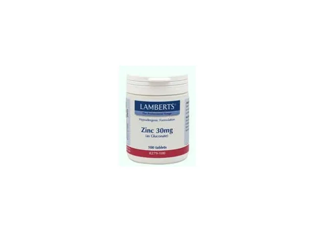 LAMBERTS ZINC 30mg (AS GLUCONATE)-Tabs 100 - Ψευδάργυρος στο Pharmakeio Online