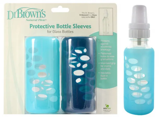 Προστατευτικό γυάλινου  μπουκαλιού μπιμπερό 240 ml. Μπλε - γαλάζιο. - Αξεσουάρ μπιμπερό στο Pharmakeio Online