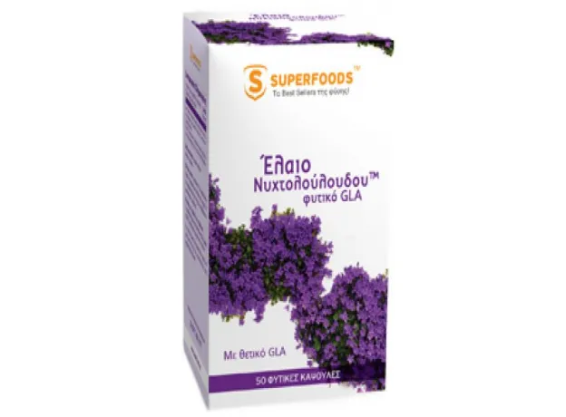 Superfoods Έλαιο Νυχτολούλουδου 350mg 50caps - Εμμηνόπαυση στο Pharmakeio Online