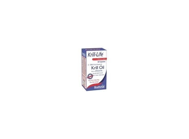 Health Aid Krill-Life 500mg 60caps - Λιπαρά οξέα- Ω3-Ω6-Ω9 στο Pharmakeio Online