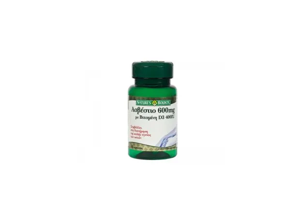 Nature's Bounty Ασβέστιο 600mg με Vitamin D3 400IU 60ταμπλέτες για οστεοπόρωση - Ασβέστιο στο Pharmakeio Online