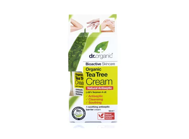Dr.Organic TeaTree Antiseptic Cream 50ml - Συγκάματα-Εγκαύματα-Κατακλίσεις στο Pharmakeio Online