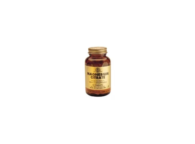 SOLGAR MAGNESIUM CITRATE 200mg tabs 120s για χαμηλή οξύτητα στομάχου - Μαγνήσιο στο Pharmakeio Online