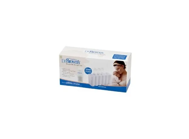 Dr. Brown's Θήκη αποθήκευσης μητρικού γάλακτος 6 δοχεία - Δοχεία φύλαξης μητρικού γάλακτος στο Pharmakeio Online