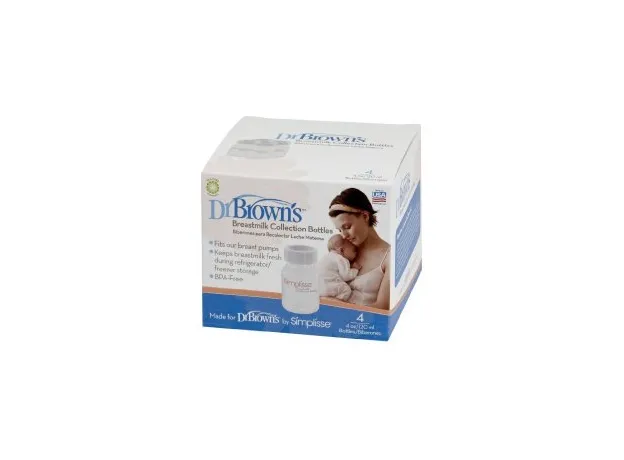 Dr. Brown's 4010 Μπουκάλια συλλογής μητρικού γάλακτος χωρητικότητας 120ml 4 τεμάχια - Δοχεία φύλαξης μητρικού γάλακτος στο Pharmakeio Online
