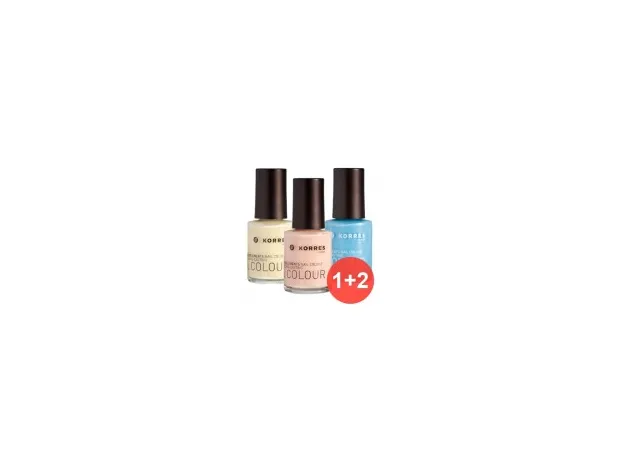 Korres Nail Color Set 1+2 ΔΩΡΟ Walk on the beach - Μανό στο Pharmakeio Online