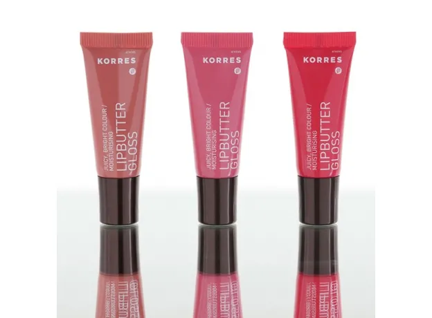 KORRES Set 1+2 ΔΩΡΟ, Juicy Trio LipButter Gloss Set, Peach-Pink-Natural /10ml - Κραγιόν-lipgloss στο Pharmakeio Online