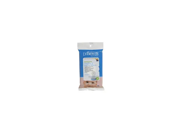 Dr. Brown's Pacifier & Bottle Wipes, Υγρά Μαντηλάκια Καθαρισμού πιπιλας , 0 μηνών +, 30 τεμ. 003 - Αξεσουάρ μπιμπερό στο Pharmakeio Online