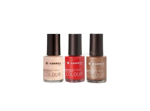 Korres - Nail Colour Set Peach-Bronze-Coral 1+2 ΔΩΡΟ - Μανό στο Pharmakeio Online