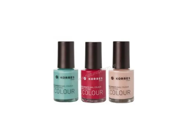 Korres - Nail Colour Set "Mint- Fuchsia-Sand" 1+2 ΔΩΡΟ - Μανό στο Pharmakeio Online