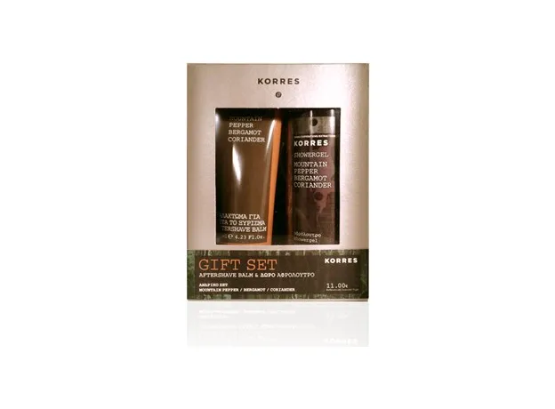 KORRES Gift set Aftershave Balm 125ml & ΔΩΡΟ Αφρόλουτρο 250ml Με Άρωμα Mountain Pepper Bergamot Coriander - After Shave στο Pharmakeio Online