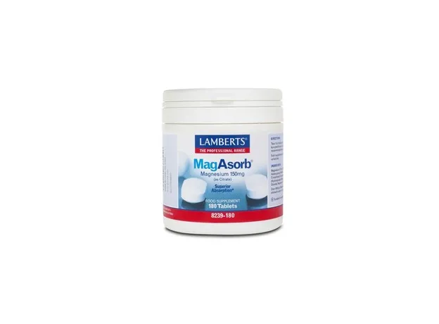 Lamberts MagAsorb 180tabs - Μαγνήσιο στο Pharmakeio Online