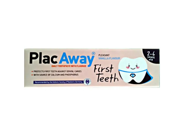 Plac Away First Teeth Οδοντόκρεμα Vanilla 50ml - Οδοντόπαστες στο Pharmakeio Online