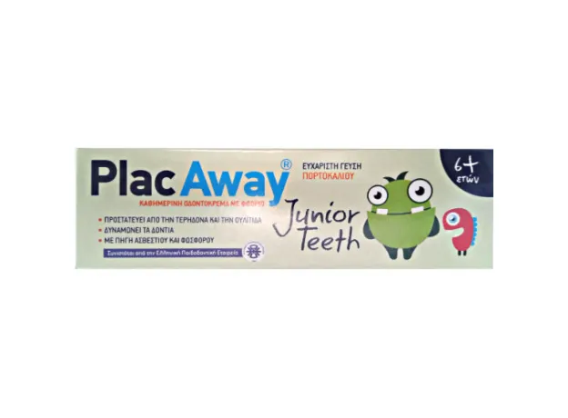 Plac Away Junior Teeth Οδοντόκρεμα Orange 50ml - Οδοντόπαστες στο Pharmakeio Online