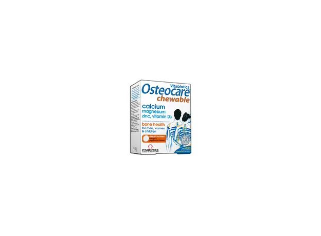 Vitabiotics Osteocare Chewable, 30 tab : Κατάλληλο για παιδιά στην ανάπτυξη, άτομα μεγάλης ηλικίας, αθλητές, χορευτές, άτομα που έχουν αποκλείσει τα γαλακτοκομικά προϊόντα από τη διατροφή τους, εγκύους, γυναίκες που θηλάζουν - Οστά-αρθρώσεις στο Pharmakeio Online