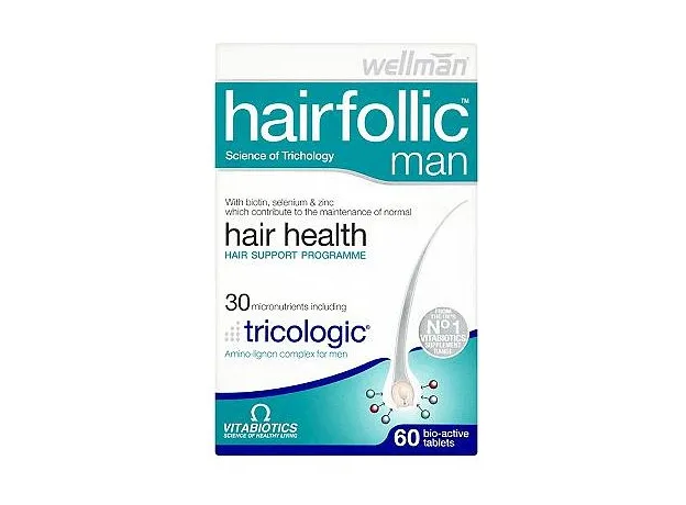 Vitabiotics Wellman Hairfollic ( Tricologic Man ) Φροντίδα Των Μαλλιών Ειδικά Για Άνδρες 60tabs - Τριχόπτωση στο Pharmakeio Online