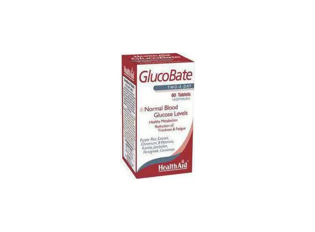 Health Aid GlucoBate 60Vtabs - Βοηθήματα για σακχαρώδη διαβήτη στο Pharmakeio Online