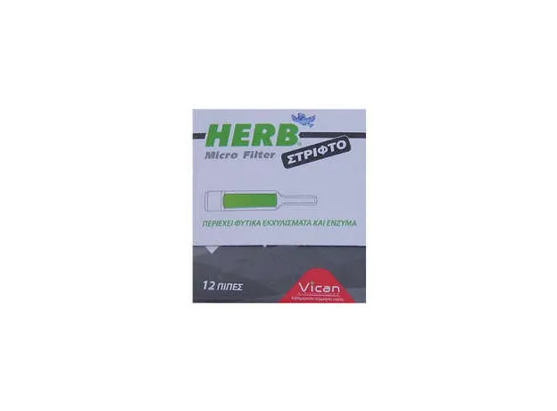 Vican Herb Microfilter, 12 πίπες για στριφτό τσιγάρο - Αξεσουάρ και αναλώσιμα στο Pharmakeio Online