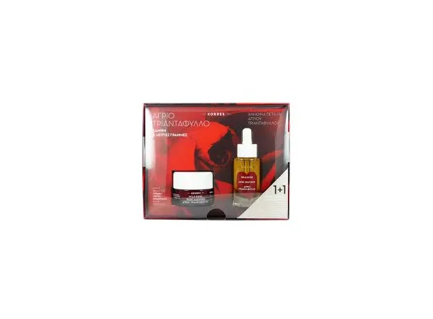 Korres Άγριο Τριαντάφυλλο (1+1) με Κρέμα 24ωρης Ενυδάτωσης & Λάμψης, για Λιπαρές / Μικτές Επιδερμίδες, 40ml & Άγριο Τριαντάφυλλο Λάδι Προσώπου για Λάμψη & Βαθιά Ενυδάτωση, 30ml - Super προσφορές! στο Pharmakeio Online