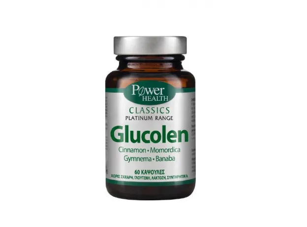 POWER HEALTH CLASSICS PLATINUM GLUCOLEN 60 CAPS διαχείριση των επιπέδων σακχάρου στον οργανισμό - Βοηθήματα για σακχαρώδη διαβήτη στο Pharmakeio Online